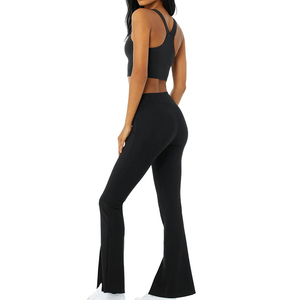 Conjunto deportivo de yoga cómodo para tallas grandes, cintura alta, ropa deportiva para gimnasio, conjunto de yoga sin costuras. - Product Image 5