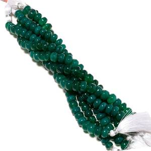 ลูกปัดออนิกซ์สีเขียวทรงกลมเรียบ ลูกปัดพลอยออนิกซ์สีเขียวธรรมชาติสำหรับทำเครื่องประดับ DIY - Product Image 5