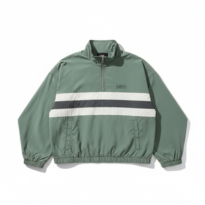 Wholesale Custom Logo Men's Half Zip Pullover Windbreaker <b>Jacket</b> Oversized Vintage Streetwear <b>Waterproof</b> Lightweight Anorak - Product Image 6