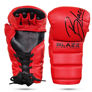 Gants de MMA à lacets en cuir microfibre, pour grappling, sparring, entraînement et combat, rembourrage durable, fabrication OEM personnalisée, 7oz - Product Image 1