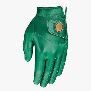 Gants de golf en cuir Cabretta vert pour droitier, respirants, à enfiler, unisexe, équipement sportif, vente en gros, gants de golf en cuir pour homme - Product Image 1