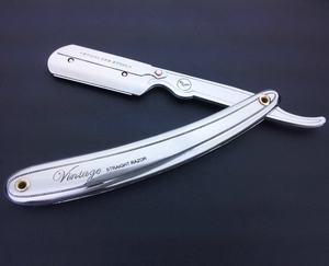 Navaja de Afeitar Recta de Acero Inoxidable de Alta Calidad, Navaja de Afeitar Manual Clásica de Acero Inoxidable de Una Sola Hoja para Barbería - Product Image 3