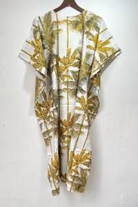 Vestido Kaftán sin Mangas de Algodón con Estampado Tropical, Informal, de Verano, para Mujer, Ropa de Playa, Ropa de Estar por Casa, Naaz Textile - Product Image 3