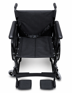 Fauteuil roulant médical pliable avec repose-pieds et accoudoirs – Chaise de transport pour patients pour usage hospitalier et domestique - Product Image 1
