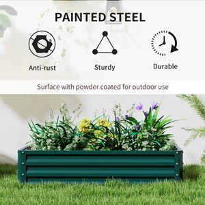 Fioriera Rialzata in Metallo Zincato 4FT X 2FT X 1FT per Coltivazione di Verdure, Fiori ed Erbe - Migliora lo Spazio Verde - Product Image 4