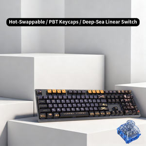 Clavier mécanique silencieux pleine taille 108 touches, triple mode, avec interrupteurs Kailh, rétroéclairage LED, hot-swappable, USB Type-C, pour le gaming – Nouveau produit - Product Image 2