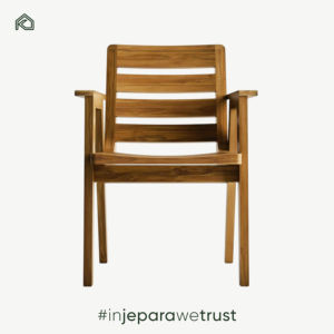 Silla de Comedor Moderna Personalizada de Madera de Teca Sólida con Altura Ajustable y Reposabrazos, Resistente para Uso en Hoteles y Oficinas en el Hogar - Abel - Product Image 3