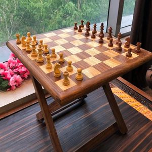 Wooden Foldable Chess <b>Table</b> <b>Game</b> with Storage Drawer Chess Coins Classic Strategy <b>Board</b> <b>Game</b> <b>for</b> Kids Teens Adults - Product Image 6