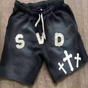 Pantalones Cortos Deportivos Personalizados 2026 para Hombre, 100% Algodón, con Impresión de Logotipo y Patrón de Leopardo, Pantalones Cortos de Verano de Poliéster y Algodón - Product Image 5