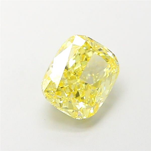 Diamant de laboratoire CVD certifié, taille coussin, jaune intense fantaisie, taille radiant, pour la création de bijoux fins de luxe avec pierres précieuses en vrac - Product Image 4