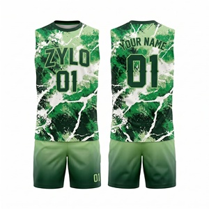 ชุดยูนิฟอร์มฟุตบอลแบบมีแถบธง 7v7 สำหรับเยาวชน แบบไม่มีแขนเสื้อ ชุดกีฬาแบบสั่งทำพิเศษ - Product Image 1