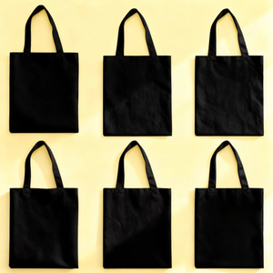 Bolsas de Lona Resistentes al Agua Estilo Inglés Color Sólido Correa para el Hombro Bolsa de Compras para Todas las Temporadas Forro de Poliéster Blanco - Product Image 3