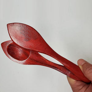 Cuillère musicale en bois naturel, instrument de percussion folklorique fait à la main pour l'éducation à la musique traditionnelle et les spectacles sur scène - Product Image 5