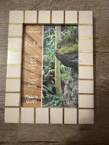 Luxury Handmade Bone Inlay Photo <b>Frame</b> <b>White</b> Bone Mosaic Picture <b>Frame</b> Gold Accent Decorative Tabletop Display <b>Frame</b> Custom Home - Product Image 2