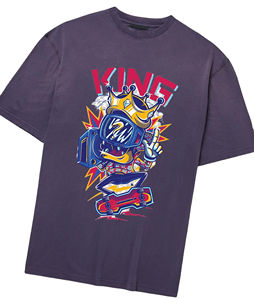 เสื้อยืดผู้ชายทรงบ็อกซี่ ฟิตปกติ ผ้าฝ้าย 100% พิมพ์ลายกราฟิกตามสั่ง คุณภาพสูง สไตล์ลำลอง - Product Image 2