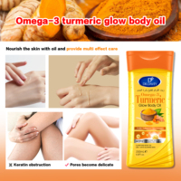 Huile Corporelle Éclaircissante au Curcuma Oméga-3 48H Éclat et Nutrition de la Peau Soin Radiance 7 Jours 200ml
