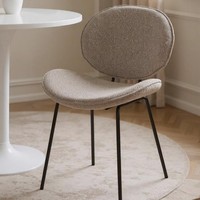 Chaise de salle à manger Vandana Zentrix Maxima Greige Boucle avec un design ergonomique moderne et un confort premium
