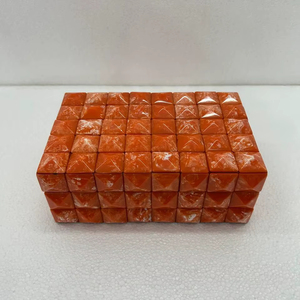 Caja de Almacenamiento Decorativa con Incrustaciones de Resina Hecha a Mano, Precio Razonable, Multiusos, Elegante, de Alta Calidad, Personalizable, Regalo de Boda, Artesanía - Product Image 1