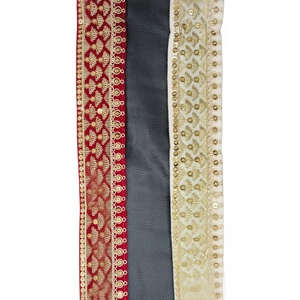 Encaje de algodón bordado de calidad premium hecho con hilos de algodón suaves y duraderos. - Product Image 1