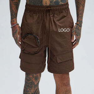Minimal Design <b>Men</b> <b>Shorts</b> With Comfortable Nylon Material For Bulk Buyers / Casual Wear Design With <b>Zip</b> <b>Pockets</b> And Drawstrings - Product Image 1
