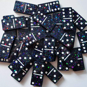 GOD GRACE OVERSEAS GGO BOARD GAMES Juego de Dominó Clásico Doble 6 Más Vendido, Set de Regalo con 28 Fichas, Caja de Resina y Estuche de Madera para Entretenimiento - Product Image 3