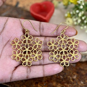Pendientes de Latón de Alto Brillo, Acabado Pulido, Aspecto Liso, Precio de Fábrica al por Mayor, Artículo para Manualidades Metálicas - Product Image 3