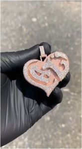 Collier Pendentif Lettre Personnalisé en Moissanite Style Hip Hop pour Homme, S925 VVS DF, Entièrement Sertie de Diamants, Chaîne Tendance en Corde - Product Image 3