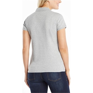 Polo de golf casual liso de alta calidad para mujer, con logo personalizado, moderno, de punto, en oferta, clásico de verano. - Product Image 3