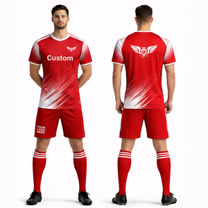 Uniforme de Fútbol Personalizado Azul Marino, Conjunto Deportivo Transpirable de Secado Rápido para Hombre, Ropa Deportiva Sublimada para Entrenamiento - Product Image 3