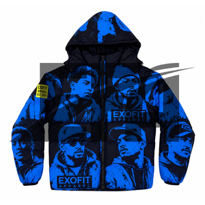 เสื้อแจ็คเก็ตบุหนาสำหรับผู้ชายแบบมีฮู้ดสำหรับฤดูหนาว  บุด้วยใยโพลีเอสเตอร์  ตกแต่งสไตล์วินเทจ  ผ้าเคลือบ  ผสมโพลีเอสเตอร์/คอตตอน - Product Image 6