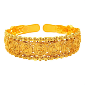 Gold Plated Ethnic Temple Style <b>Bangles</b> <b>Copper</b> & Brass Matte Finish 2x4 Size - Product Image 3