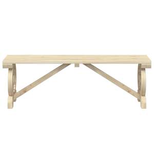 Banco de Jardín Resistente de 45.3 Pulgadas, Banco de Patio de Madera de Abeto Sólido Natural - Product Image 4