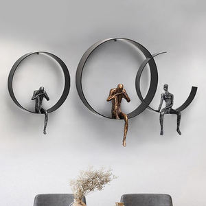 Décoration murale en métal moderne, artisanale, design fantaisie, pour restaurant, hôtel, pièces décoratives de luxe, suspensions murales en métal, décoration de cuisine - Product Image 6