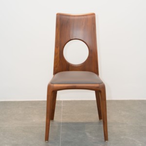 Chaise de salle à manger en bois de frêne moderne de luxe, finition noyer, avec structure à mortaise et tenon, pour salle à manger, cuisine, restaurant, PISANO - Product Image 4