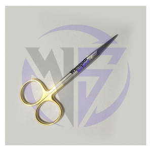 Ciseaux chirurgicaux Iris dentaires droits et courbés pour tissus et sutures, instrument doré semi-personnalisé - Product Image 6