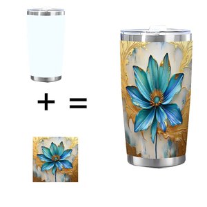 Stainless Steel Tumbler 20oz Double Wall Vacuum <b>Insulated</b> Travel <b>Cup</b> With Lid For Home Office Use - Product Image 1