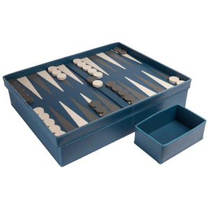 Wholesale Customized Large Capacity Storage 2 in 1 Chess Box and Backgammon Premium Quality Leather Luxury Box Set - Product Image 4