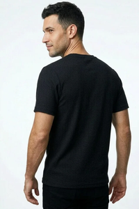 T-shirt à manches courtes pour homme SOSH 4, col rond, rayé, interlock, 100% coton, coupe classique - Product Image 3