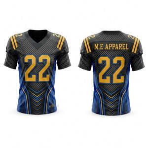 Camisetas de Fútbol Americano de Primera Calidad, Tejido de Malla Transpirable de 300 GSM, Color Naranja Vibrante, Sublimación - Product Image 1