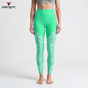 High Quality Women's Fitness Gym Sports Pants Ladies Denim <b>Leggings</b> With Logo Workout and Yoga Use Made of Spandex Nylon - Product Image 4