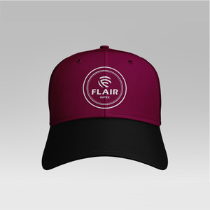 Premium Burgundy & <b>Black</b> <b>Baseball</b> <b>Cap</b> – Adjustable 6 Panel Snapback Hat with Embroidered Logo - Product Image 4