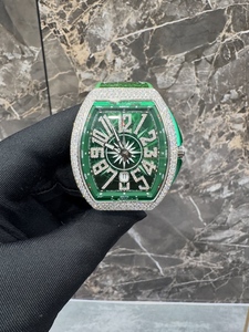 Green Dial Sapphire Crystal Mechanical <b>Watch</b> Diamond Bezel Automatic Wristwatch Square Case for Party - Product Image 1
