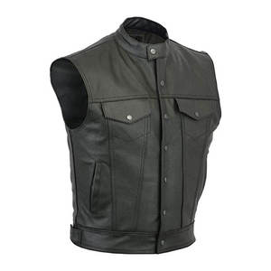 Chaleco de Cuero Personalizado para Motocicleta, el Más Vendido, para Hombre, Chaqueta sin Mangas para Motociclistas, Fabricante Mayorista OEM ODM - Product Image 4