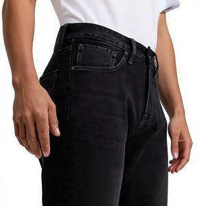 Jean slim noir imprimé extensible pour homme, coupe ajustée, style européen haut de gamme, pantalon long décontracté, nouvelle collection automne, vente en gros - Product Image 5
