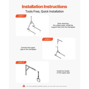Barre de Trapeze Robuste pour Lit, Capacité de Charge 350 LBS, Équipement de Rééducation Réglable en Hauteur avec 2 Roulettes et 2 Trapezes de Traction - Product Image 6