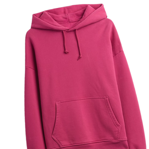 Sudadera con Capucha Oversize Rosa Oscuro Unisex de Forro Polar Grueso, Lisa, Estilo Urbano Casual, Ajuste Holgado, Cálida para Invierno, ¡Oferta! - Product Image 4