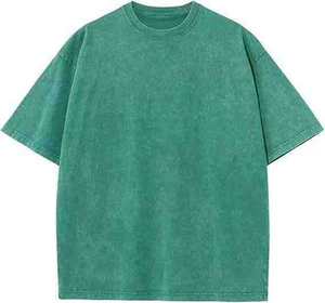 เสื้อยืดแขนสั้นทรงโอเวอร์ไซส์สไตล์วินเทจสำหรับผู้ชาย คอกลม ลายพิมพ์ตามสั่ง ผ้าฝ้ายเจอร์ซีย์ถัก ระบายอากาศได้ดี ป้องกันรอยยับ สวมใส่สบาย - Product Image 1