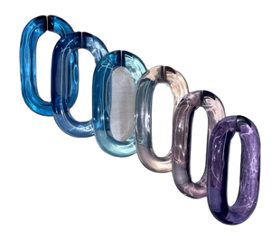 Grandes chaînes en résine transparente colorées, écologiques et faites à la main, pour la décoration murale, les projets de bricolage, les séparateurs de pièce, Saniya - Product Image 1