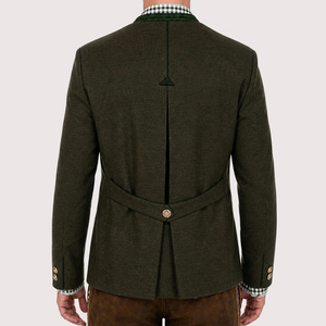 Chaqueta Tradicional Bávara Alemana para Hombre, Chaqueta Trachten Premium Personalizada con Cuello Alto y Logotipo Frontal, para Actividades al Aire Libre en Invierno, de Lana - Product Image 2