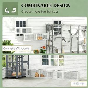 Tunnel per Gatti da Esterno Personalizzabile Bianco, Design Unico per Gabbia e Nido per Animali Domestici - Product Image 3